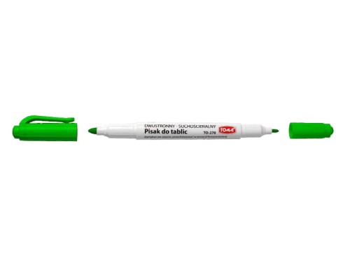 Marker suchościeralny okrągły 0,8 i 1,5mm TOMA 270 dwustronny zielony 1szt.
