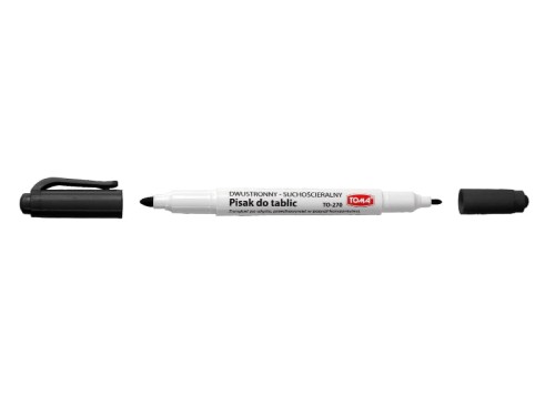 Marker suchościeralny okrągły 0,8 i 1,5mm TOMA 270 dwustronny czarny 1szt.