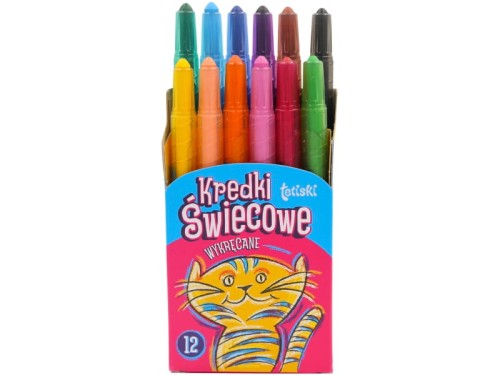 Kredki świecowe Tetis tetiski wykręcane 12kolorów