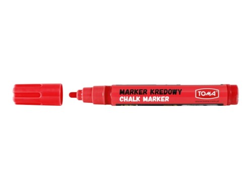 Marker kredowy TOMA TO-292 4,5mm czerwony