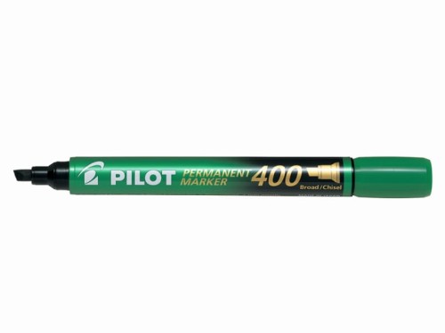 Marker permanentny Pilot SCA-400 zielony ścięty