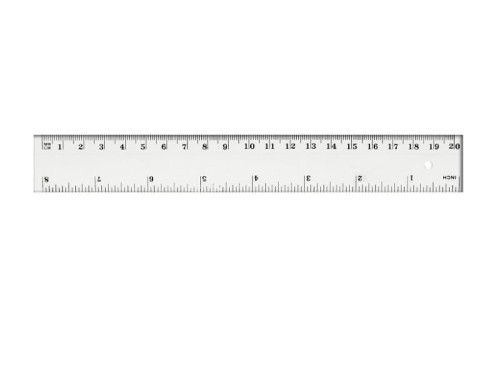 Linijka plastikowa przeźroczysta Tetis 20cm BL002