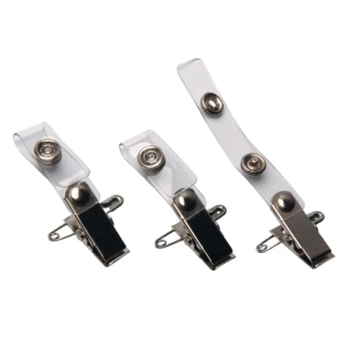 Klipsy z paskiem do identyfikatora OPUS 100szt. O.CLIP with strap /3171/