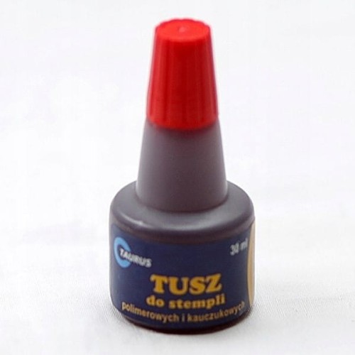 Tusz do pieczątek/stempli 30ml TAURUS czerwony 1szt. /32-340002/
