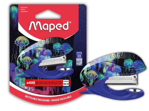Zszywacz Maped Deepsea Mini 15 kartek plus 400 zszywek blister