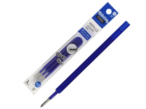 Wkład Colorino do długopisu wymazywalnego automatycznego 3 szt blister niebieski