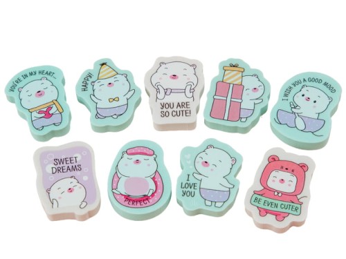 Gumka ołówkowa MESHU Cute 40x30x13mm mix wzorów 1 szt.