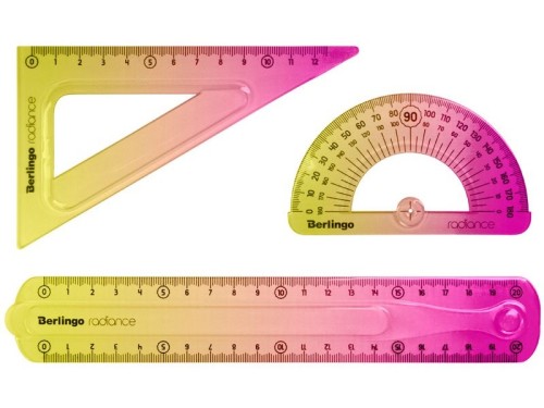 Zestaw geometryczny Berlingo Radiance 3 elementy różówo-żółty