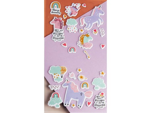 Naklejki 10x24cm MESHU Unicorn 35 naklejek