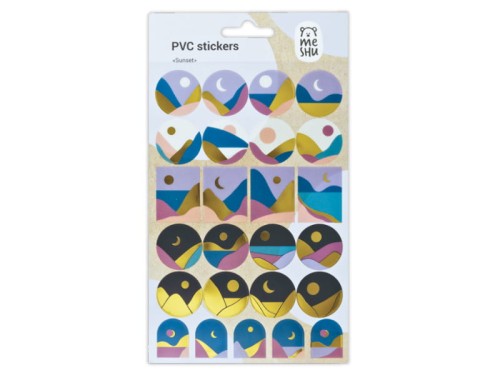 Naklejki PVC 10x21cm MESHU Sunset 25 naklejek