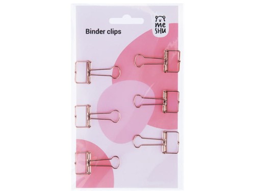 Klipsy do papieru 19 mm MESHU Rose Gold 6 sztuk