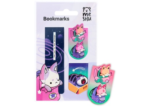 Magnetyczne zakładki do książek MESHU Catbox 3 sztuki