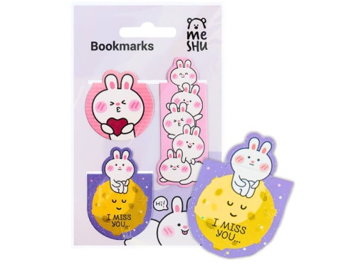 Magnetyczne zakładki do książek MESHU Bubble bunny 3 sztuki