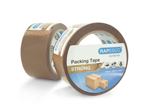Taśma pakowa Rapesco Strong 50mmx60m brązowa 3 szt