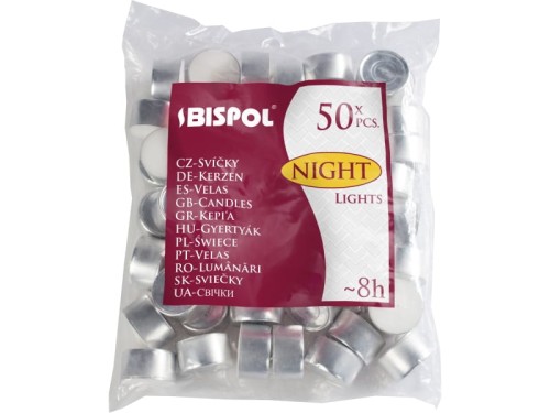 Podgrzewacze Bispol P30 Tealight 8h 50 sztuk w folii