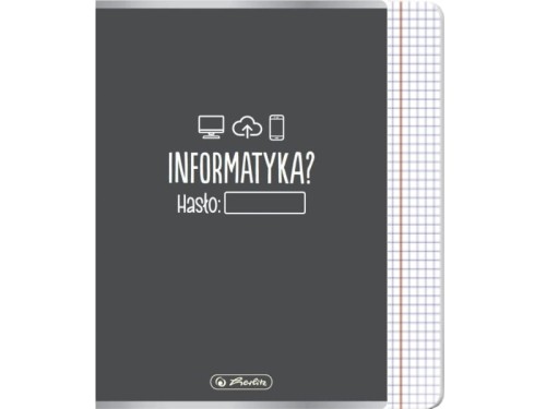 Zeszyt Herlitz przedmiotowy ze ściągą w kratkę do informatyki A5 60 kartek