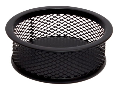Pojemnik na spinacze metalowy mały siatka 9x3,5cm TRES czarny /SKNSCZ/
