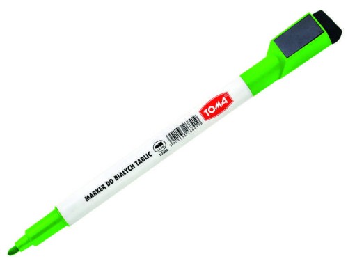 Marker suchościeralny okrągły 1,0mm TOMA 268 z magnesem i ścierakiem zielony 1szt.
