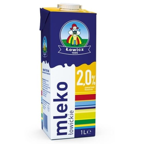 Mleko UHT ŁOWICKIE 1,0 L 2,0% 1szt.