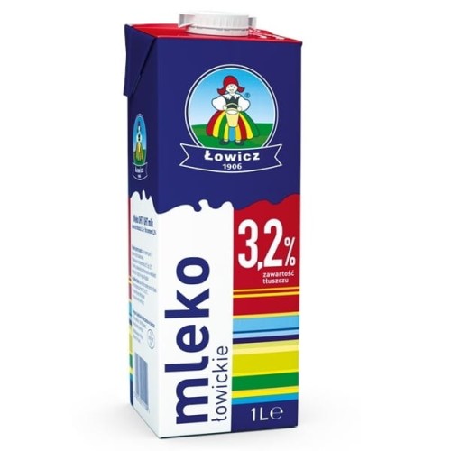 Mleko UHT ŁOWICKIE 1,0 L 3,2% 1szt.