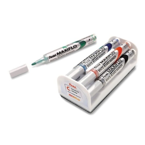 Marker suchościeralny z tłoczkiem okrągły 1,1-2,2mm PENTEL MAXIFLO MWL5S zielony 1szt.