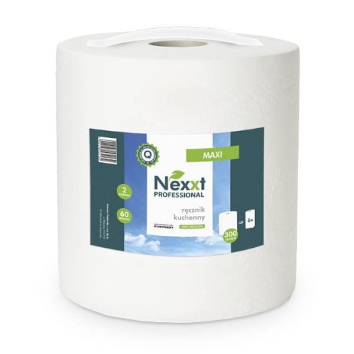 Ręcznik papierowy biały celuloza 2-warstwowy 2x18g 60m NEXXT PREMIUM MAXI 1szt. /CH-RL60M2WB-CEX06/
