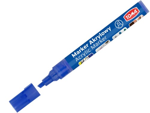 Marker akrylowy Toma TO-403 ścięty niebieski