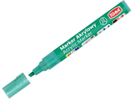 Marker akrylowy Toma TO-403 ścięty zielony