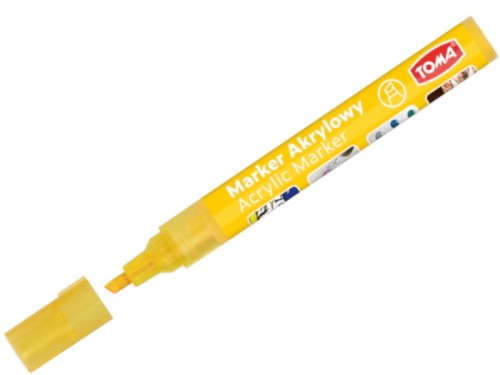 Marker akrylowy Toma TO-403 ścięty żółty