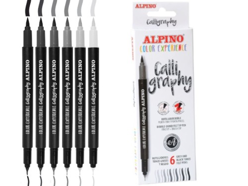 Flamastry Alpino EXPERIENCE do kaligrafii 6 sztuk