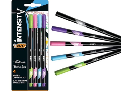 Cienkopis Bic Intensity Fine mix FUN blister 4 sztuk