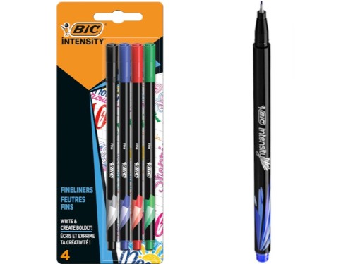 Cienkopis Bic Intensity Fine mix AST blister 4szt