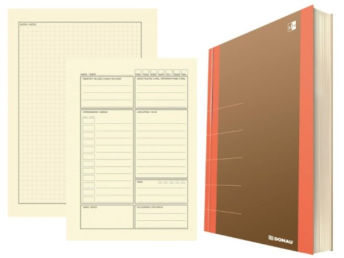 Notatnik z organizerem DONAU LIFE 165X210MM 80 kartkowy neon pomarańczowy