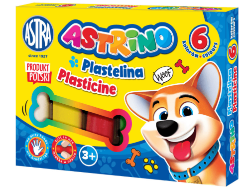 Plastelina Astrino 6 kolorów
