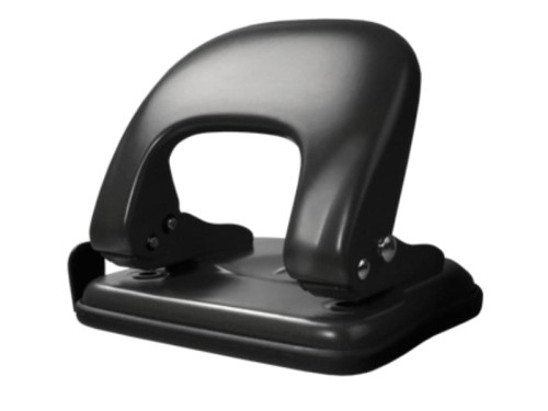 Dziurkacz do 25 kartek metalowy TETIS czarny /GD009-AV/