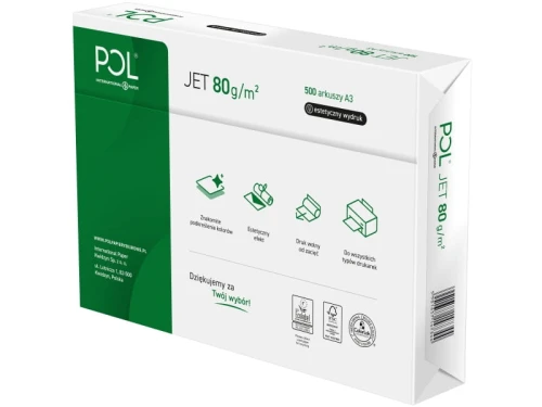 Papier ksero POLjet A3 80g klasa A