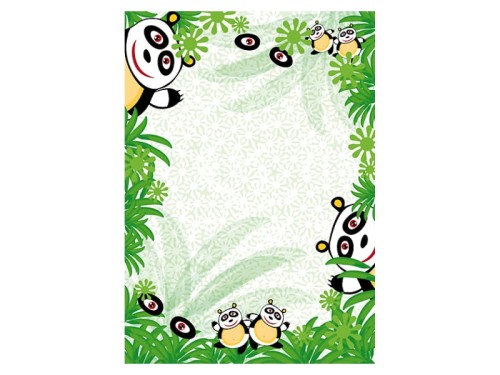 Papier ozdobny BARWNE ARKUSZE na dyplomy Panda 170g 25szt /214707/