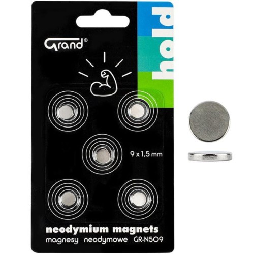 Magnesy neodymowe 9x1,5mm GRAND GR-N509 5szt./130-1967/
