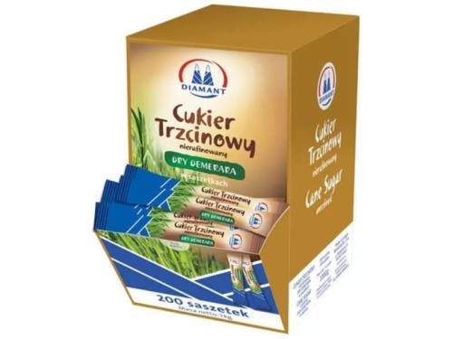Cukier trzcinowy w saszetkach 1000g 200 sztuk