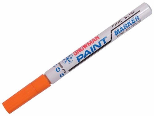Marker olejowy Snowman średni 1-1,5mm pomarańczowy