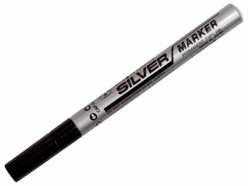 Marker olejowy Snowman średni 1-1,5mm srebrny