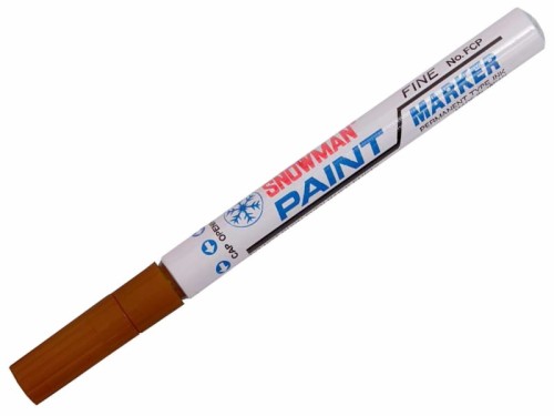 Marker olejowy Snowman średni 1-1,5mm brązowy