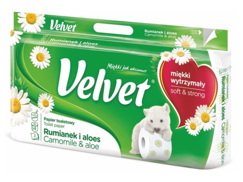 Papier toaletowy Velvet Rumianek Aloes 3W 8 rolek