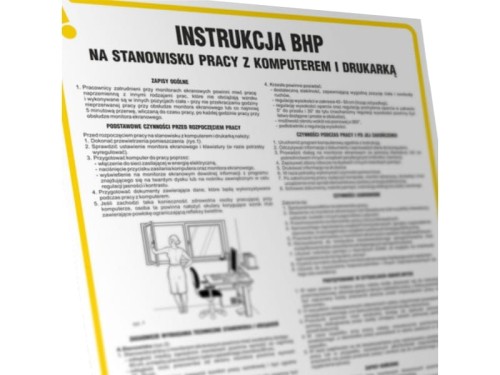 Instrukcja BHP pracy z komputerem IAR01 24,5x35cm
