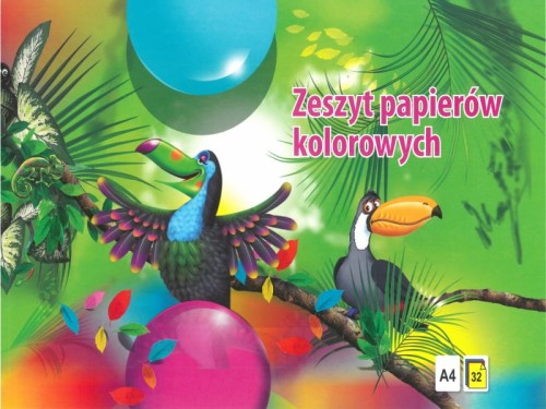 Zeszyt papierów kolorowych Kreska A4 32 kartki