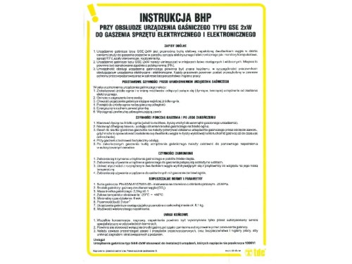 Instrukcja BHP do gaszenia sprzętu elektrycznego IAT08 DN CN 24,5x35cm