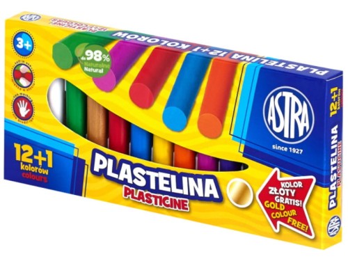 Plastelina Astra 13 kolorów okrągła 12 + 1 GRATIS