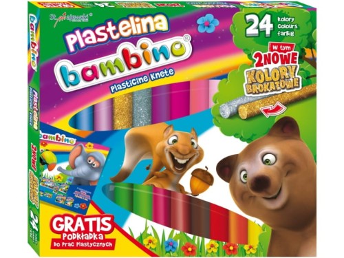 Plastelina szkolna Bambino okrągła 24 kolory