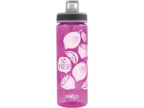 Bidon śniadaniowy ze słomką Strigo 600ml różowy