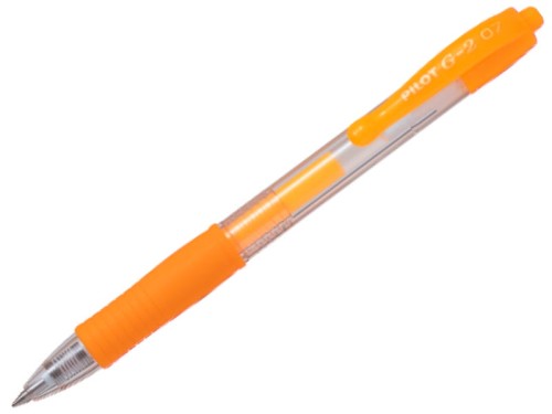 Długopis automatyczny Pilot G2 neonowy morelowy